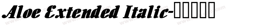 Aloe Extended Italic字体转换